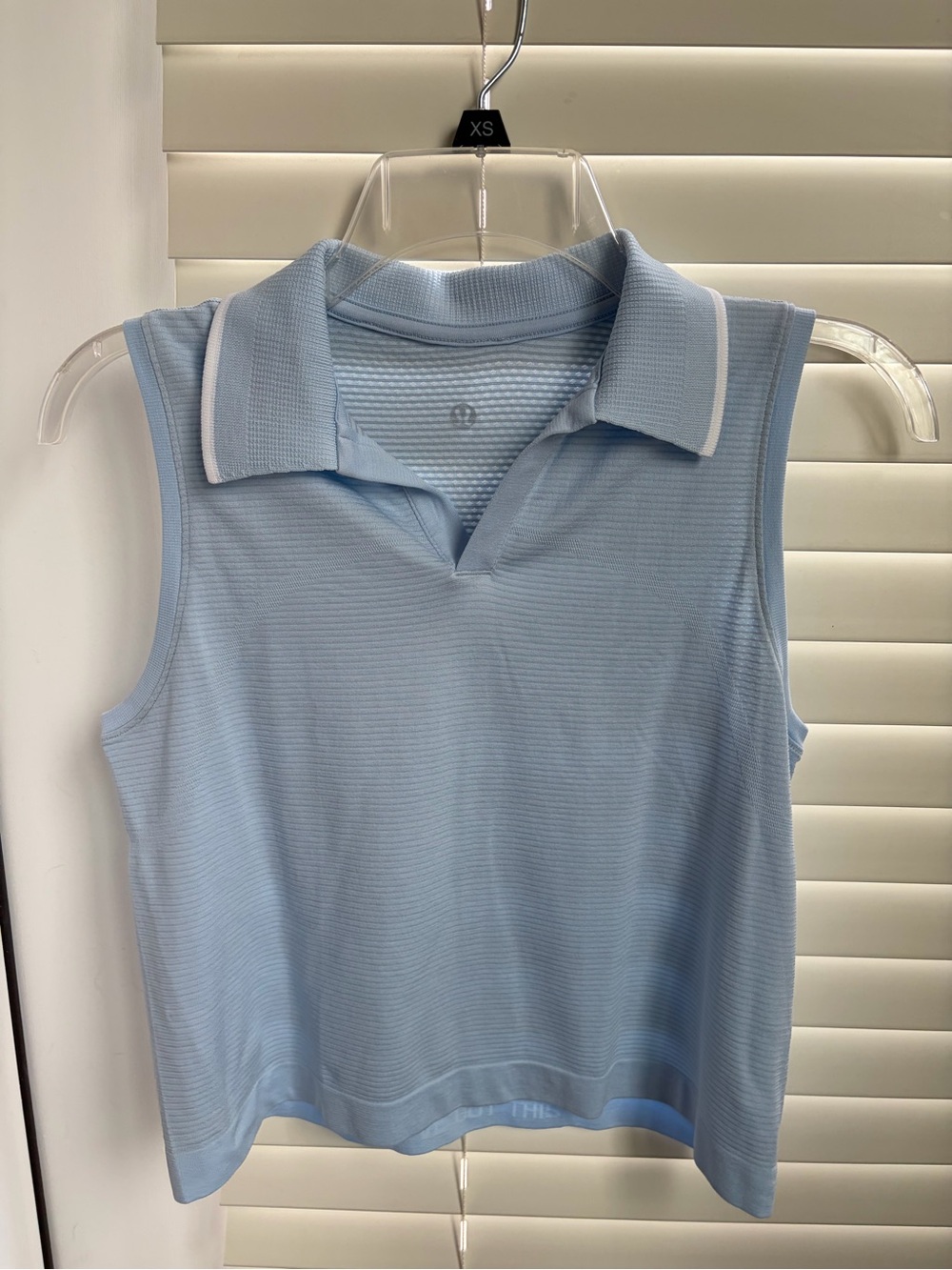 Lululemon Baby Blue Sleeveless Polo Top